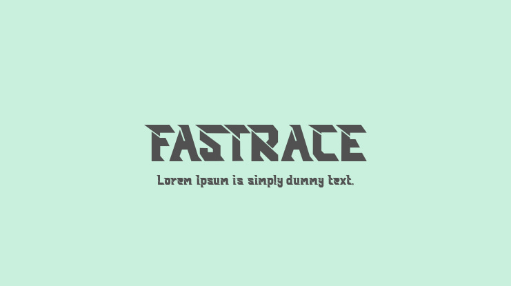 FASTRACE Font