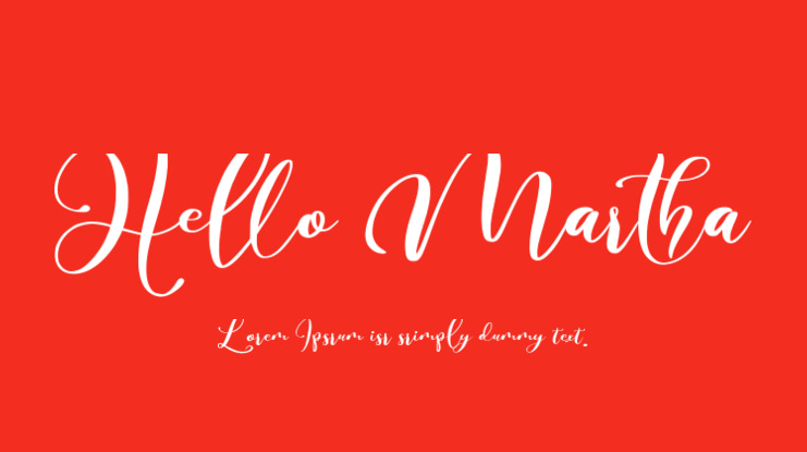 Hello Martha Font