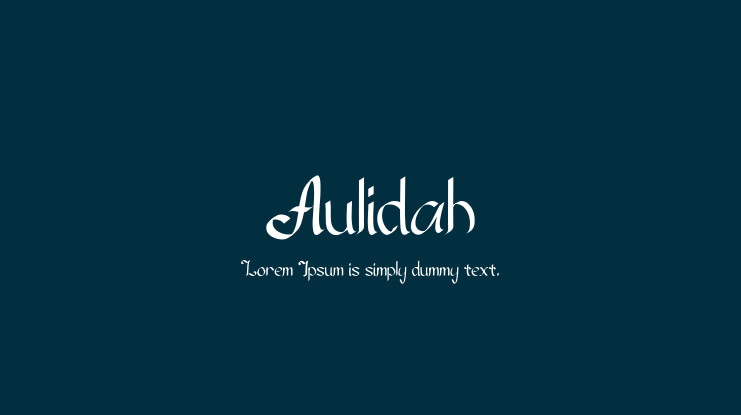 Aulidah Font