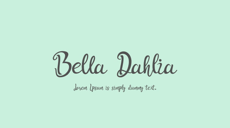 Bella Dahlia Font
