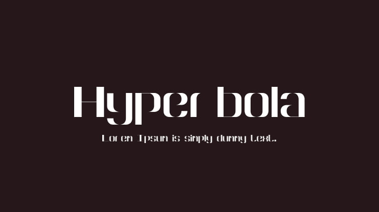 Hyperbola Font