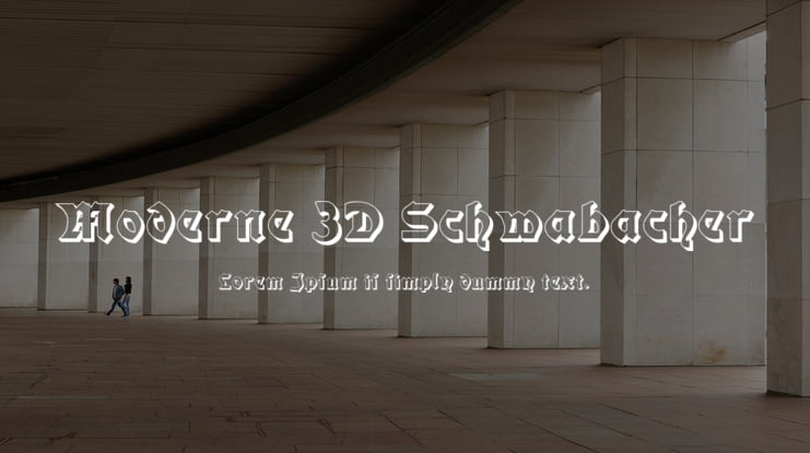 Moderne 3D Schwabacher Font Family