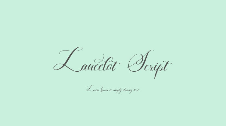 Lancelot Script Font