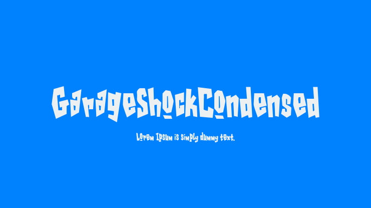 GarageShockCondensed Font