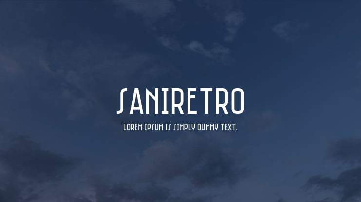 Saniretro Font