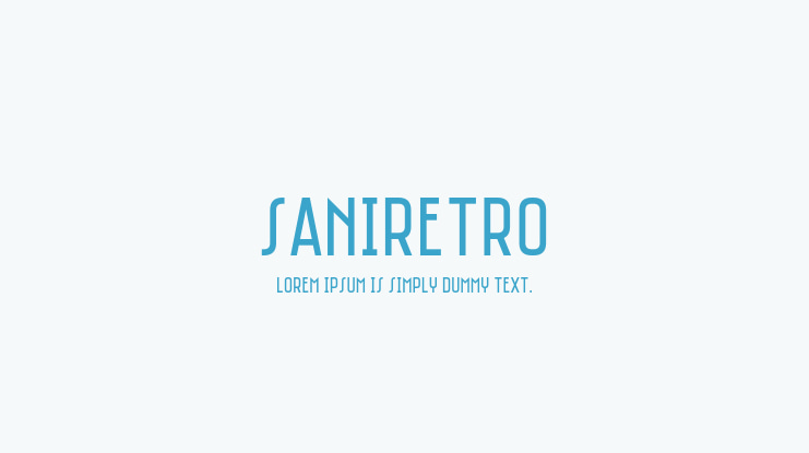 Saniretro Font