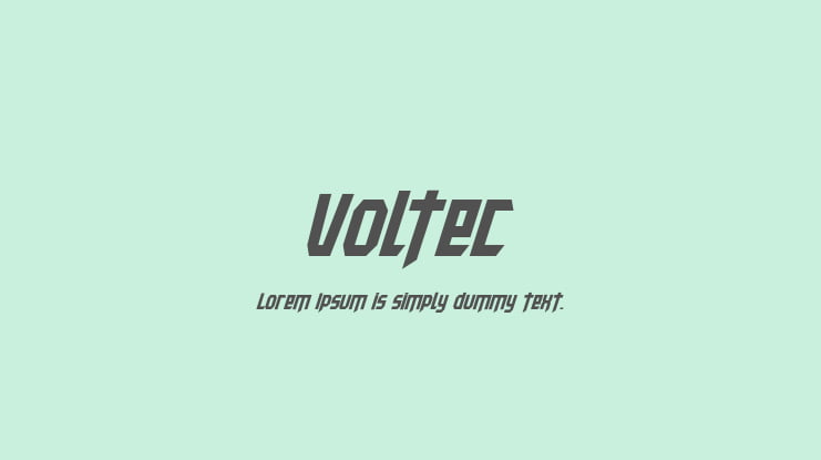 Voltec Font