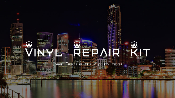 Vinyl Repair Kit Font