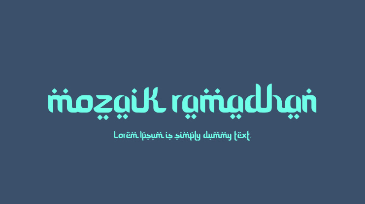 mozaik ramadhan Font