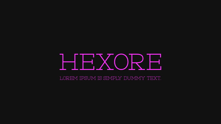 Hexore Font