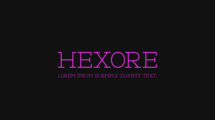 Hexore Font