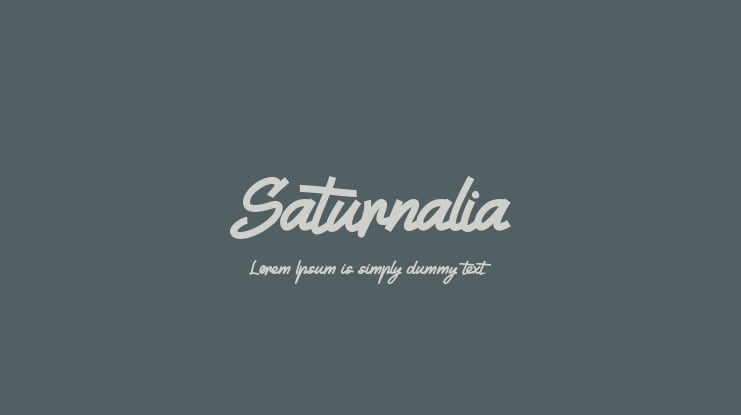 Saturnalia Font