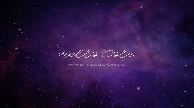 Hello Cole Font