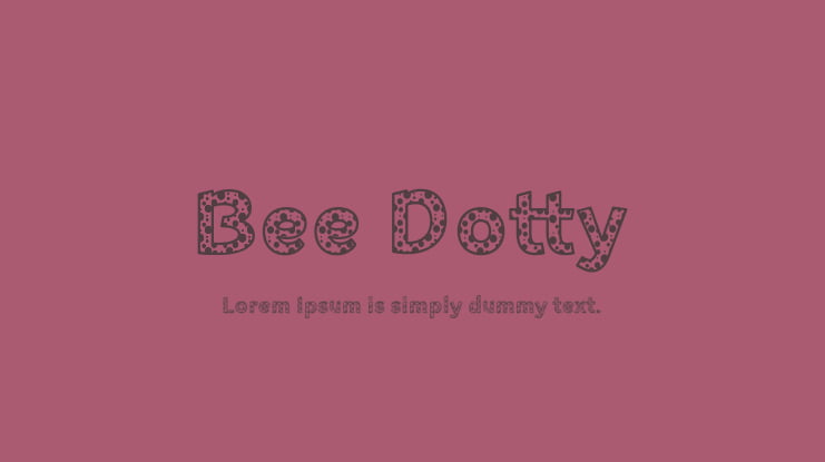 Bee Dotty Font