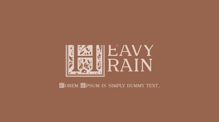 Heavy Rain Font Family
