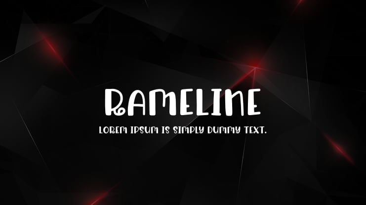 Rameline Font