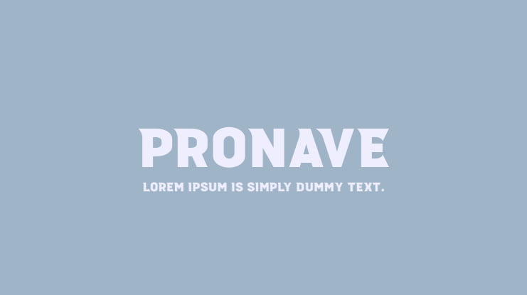 Pronave Font