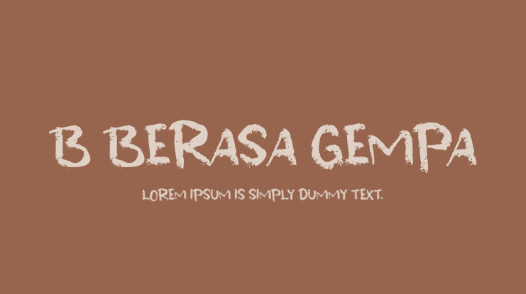 b Berasa Gempa Font