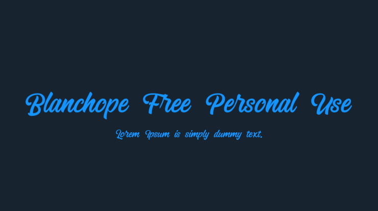 Blanchope Free Personal Use Font