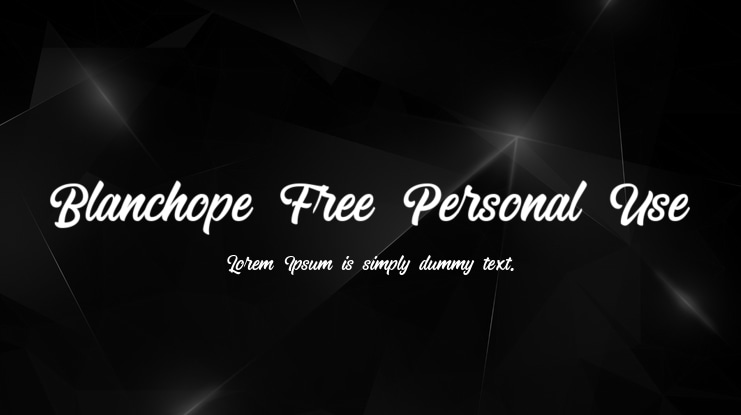 Blanchope Free Personal Use Font
