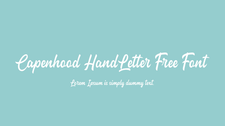 Capenhood HandLetter Free Font