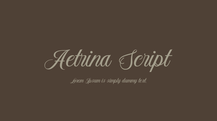 Aetrina Script Font