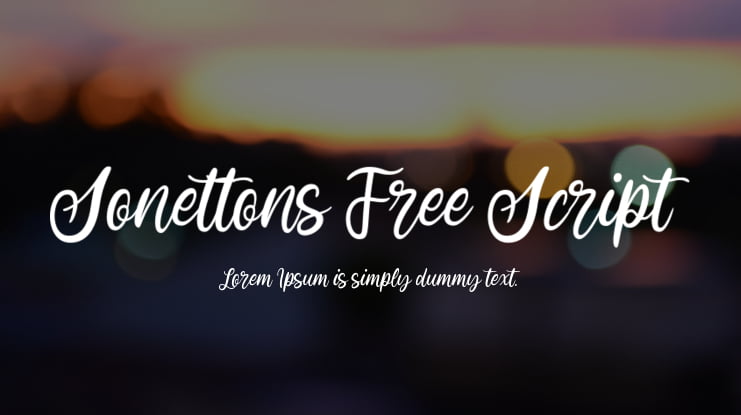 Sonettons Free Script Font