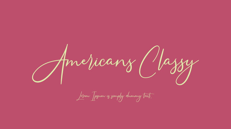 Americans Classy Font