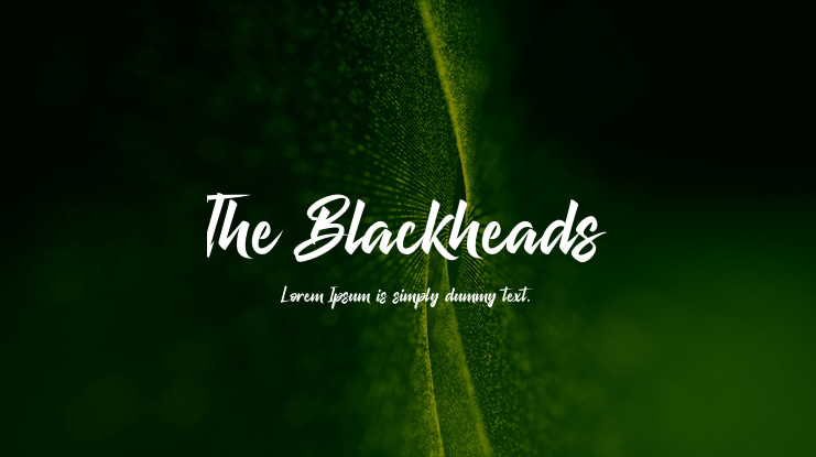 The Blackheads Font