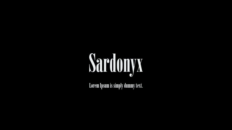 Sardonyx Font