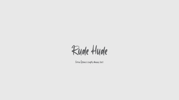 Rude Hude Font