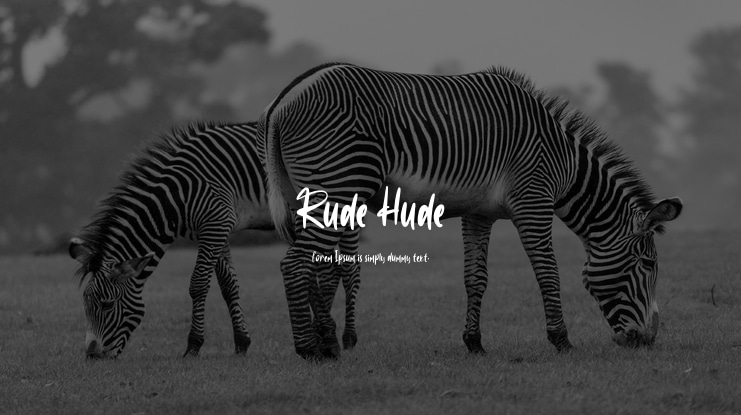 Rude Hude Font