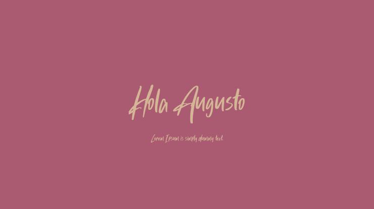 Hola Augusto Font