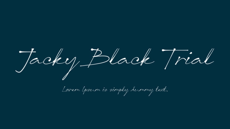 Jacky Black Trial Font