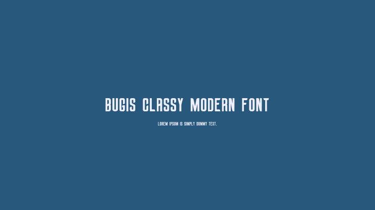 Bugis Classy Modern Font