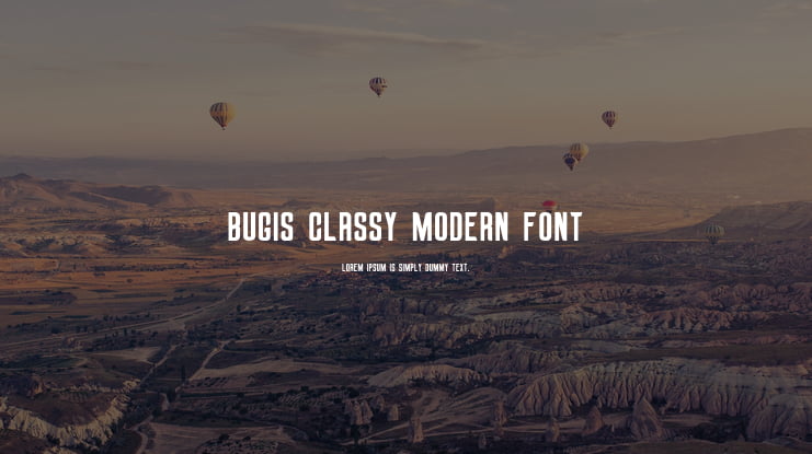Bugis Classy Modern Font