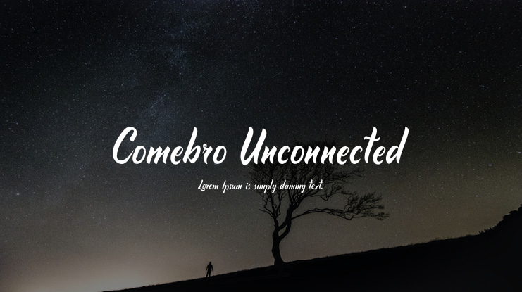 Comebro Unconnected Font