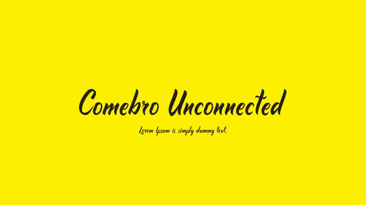 Comebro Unconnected Font