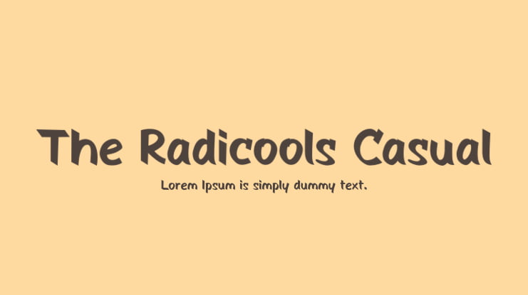 The Radicools Casual Font Family