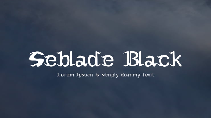Seblade Black Font Family