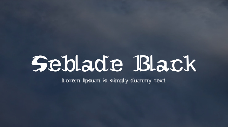 Seblade Black Font Family