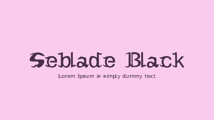 Seblade Black Font Family