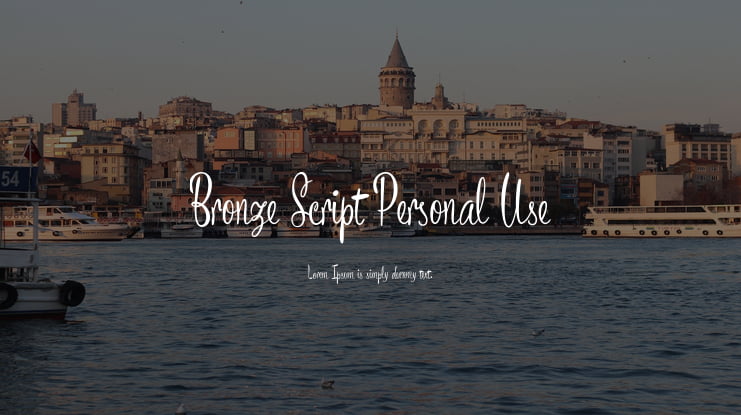 Bronze Script Personal Use Font