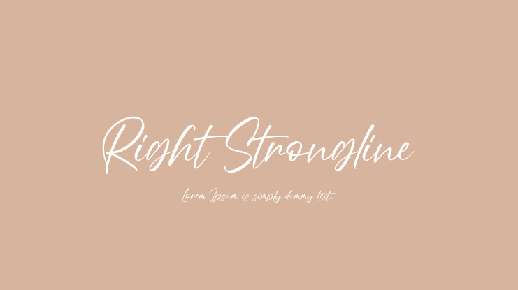 Right Strongline Font