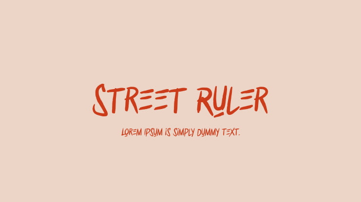 Street Ruler Font