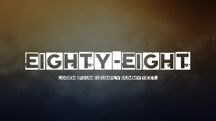 Eighty-Eight Font