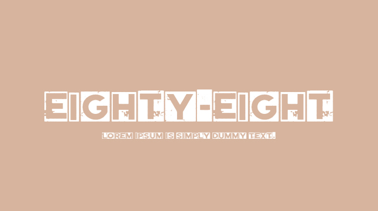 Eighty-Eight Font