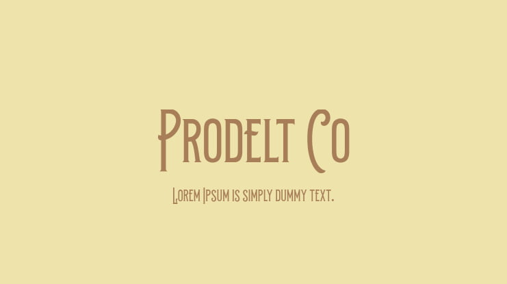 Prodelt Co Font