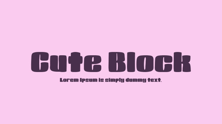 Cute Block Font