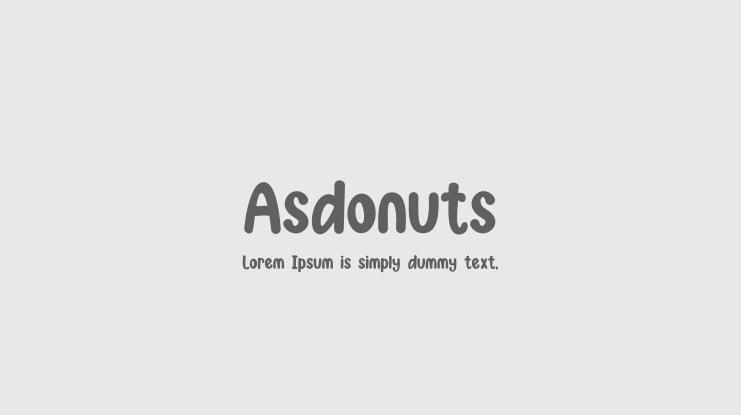 Asdonuts Font
